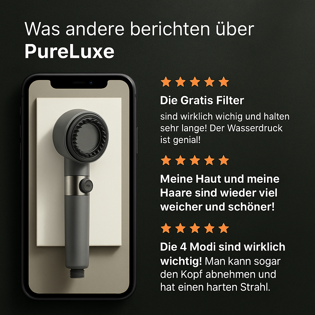 PureLuxe – Duschkopf mit Power-Filter