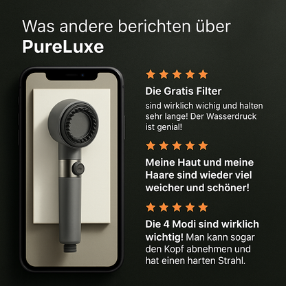 PureLuxe – Duschkopf mit Power-Filter